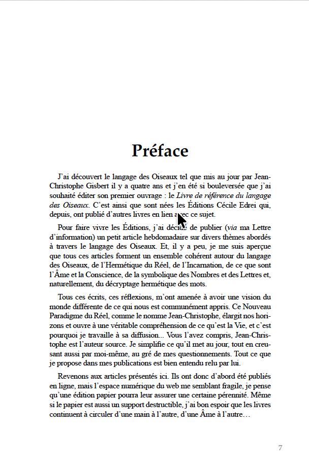 Miroir des Mots - Préface