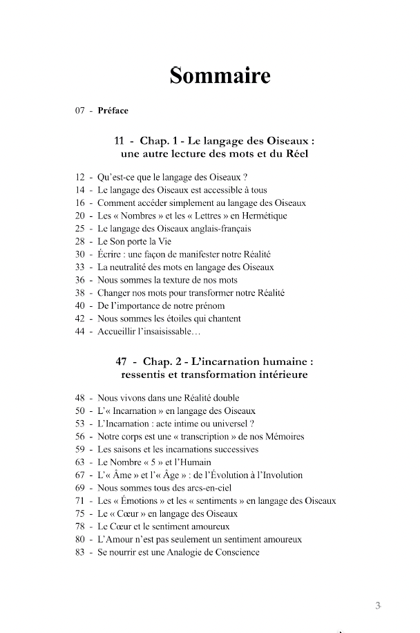 Miroir des Mots - Sommaire 1
